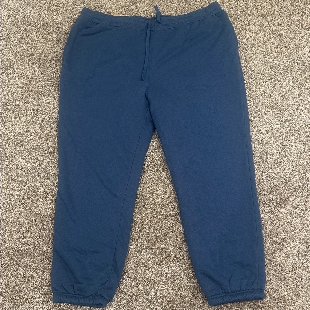 Eddie Bauer Blue Faux Shearling Lined Jogger Sweatpants XXL NWT